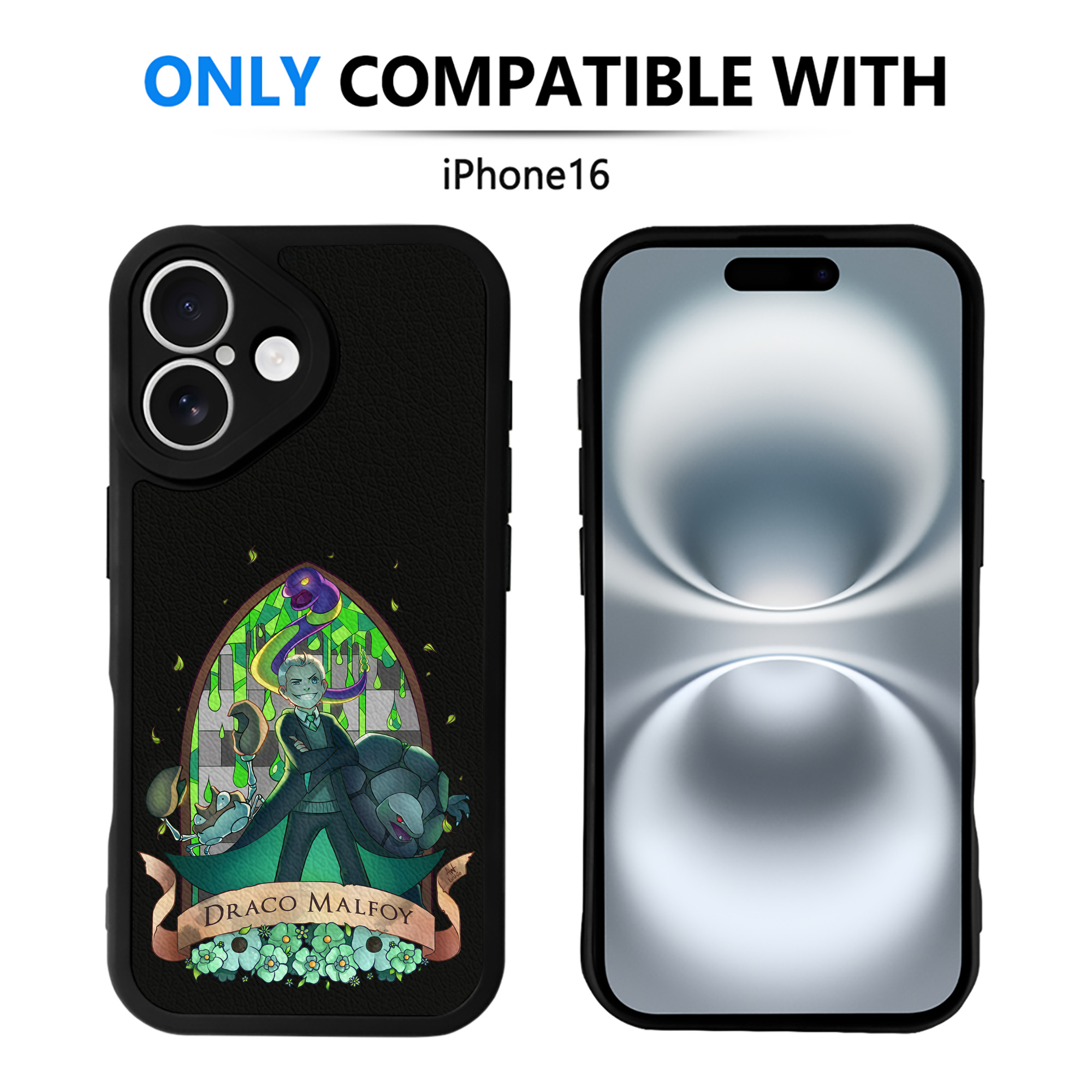 （画像用） Harry Potter ハリー・ポッターシリーズ 【iPhone 16シリーズ対応】シリコンスマホケース（レザー調） 材質：シリコン